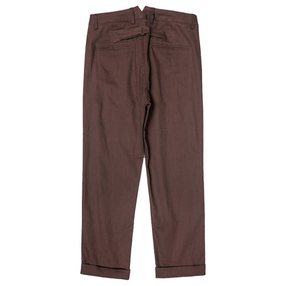 American retro style straight leg nine-point trousers for men Ami Khaki workwear casual slim coffee color nine-point trousers