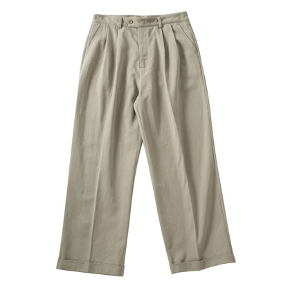 Lyocell SOARIN Ivy League Khaki Straight Pants Men's Lightweight Casual Mid-High Waist Pants