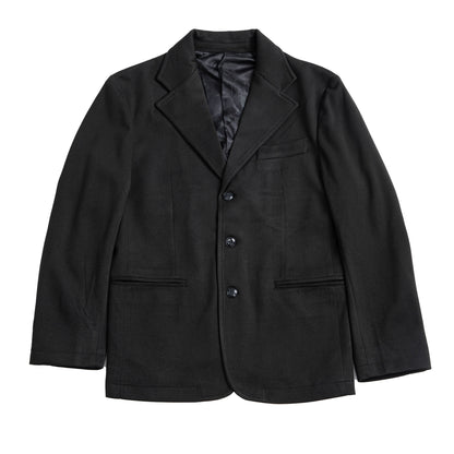 British style retro black suit jacket for men Winter woolen casual business formal wedding suit