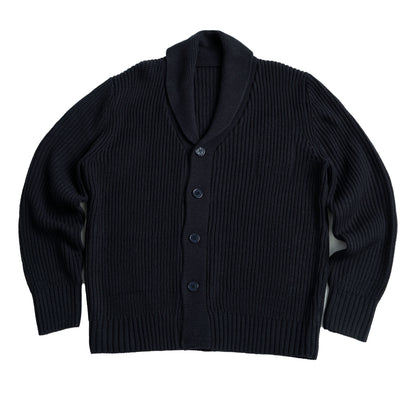 Italian Naples shawl collar sweater for men Heavy warm business gentleman knitted cardigan jacket