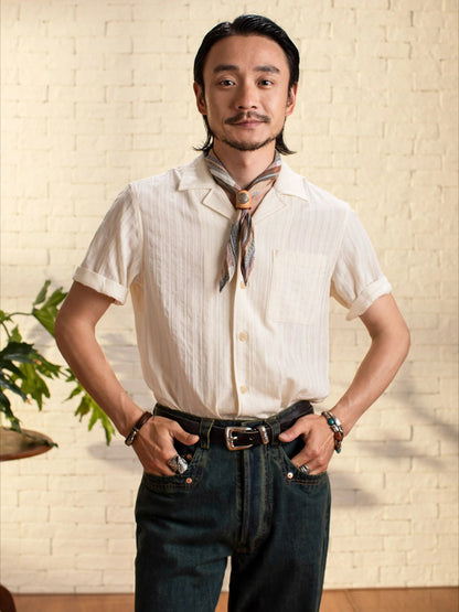 SOARIN Amekaji Regular Fit Cotton Short Sleeve Shirt YAOZ242TC278