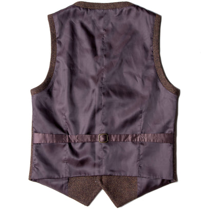 Independent retro British tweed suit vest men's vintage inspiration patchwork suit vest wool vest