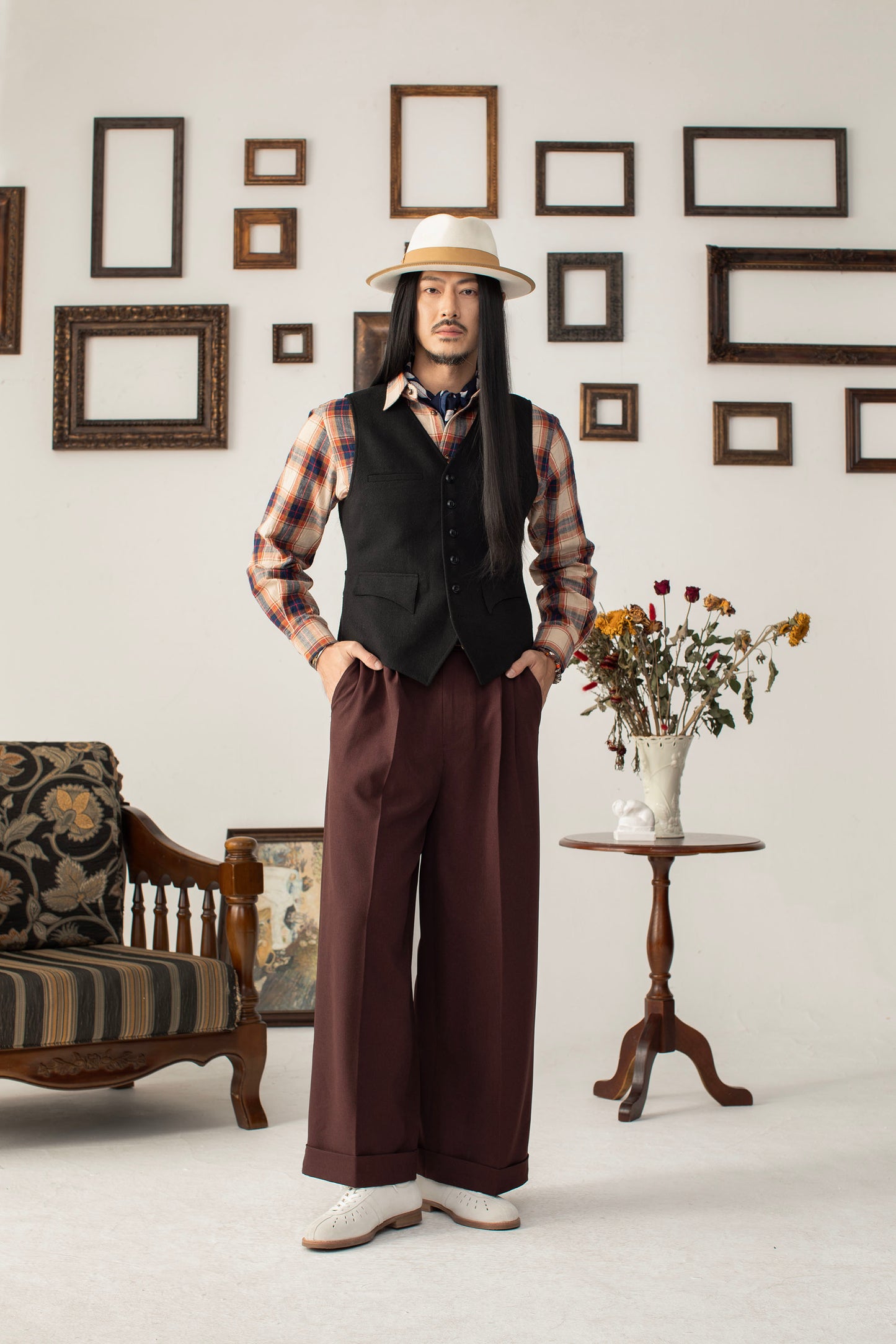 British style retro woolen suit vest for men High-end business casual slim suit vest