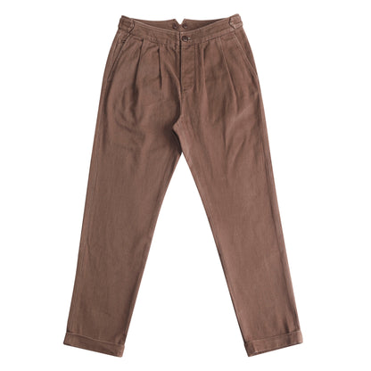 Ami Khaki Carrot Pants Men Retro American Workwear Style Straight Casual Gurga Nine-Point Suit Trousers