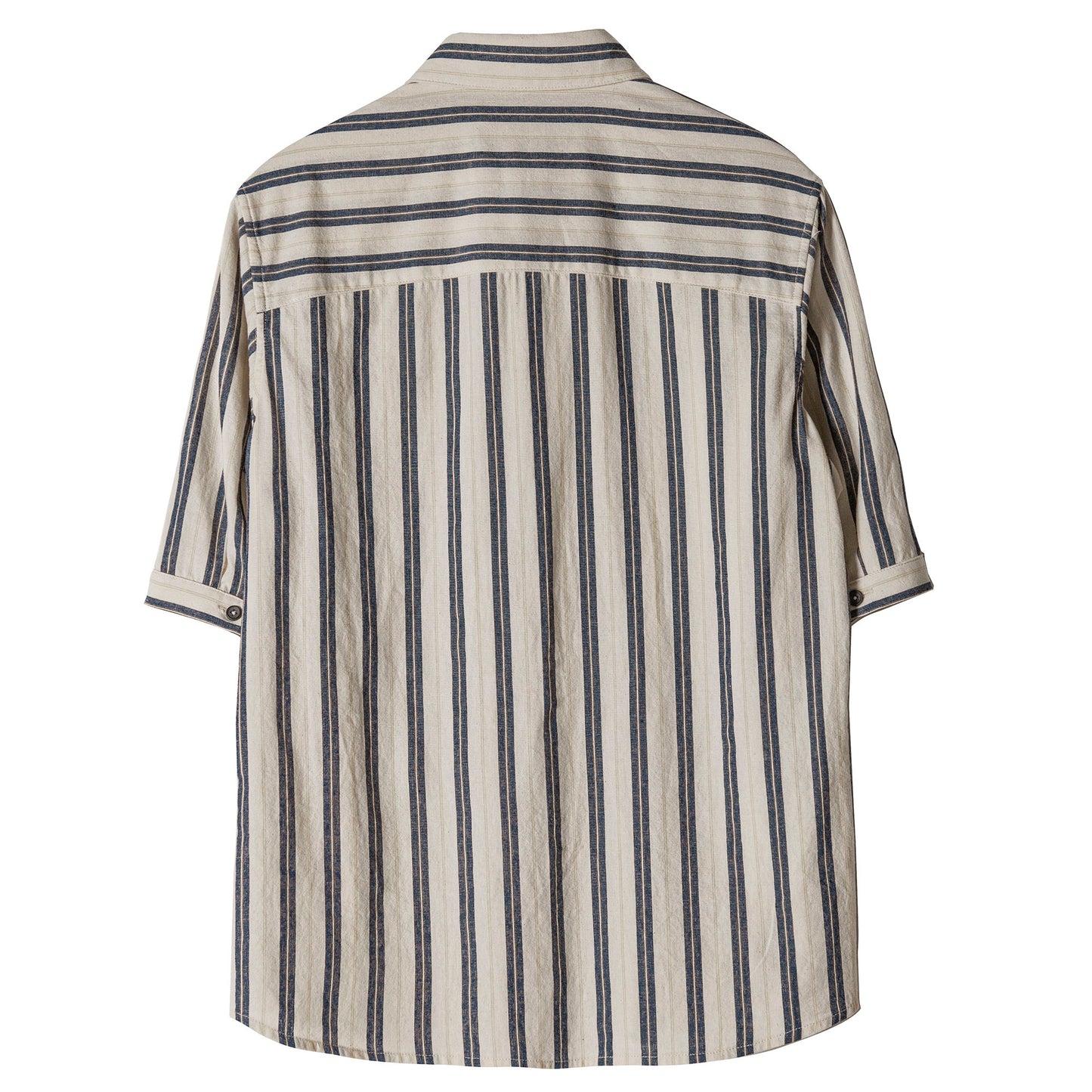 British retro style striped short-sleeved shirt for men high-end luxury business formal wear gentleman's mid-sleeve shirt